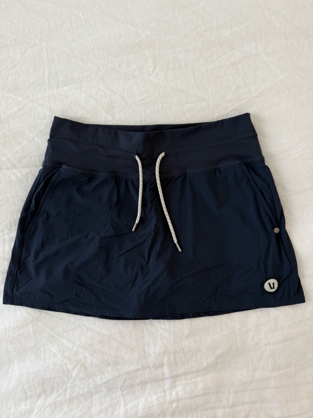 Vuori Navy Athletic Skort with Drawcord Waist